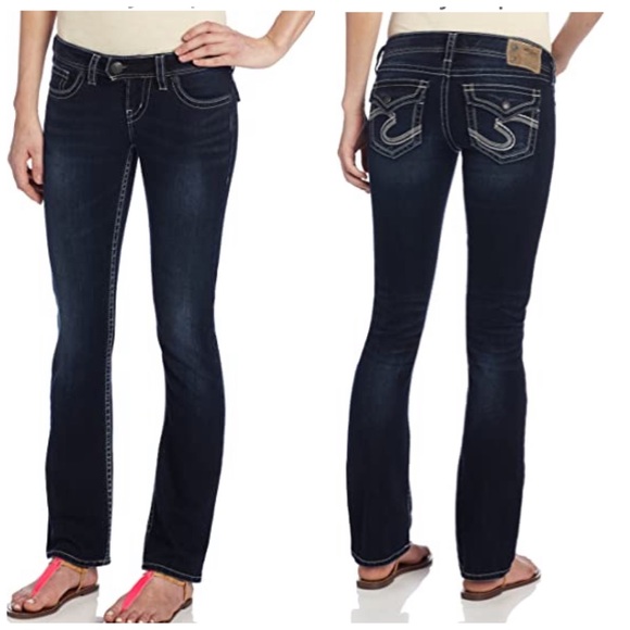 Silver Jeans • Slim Boot Tuesday Flap Jeans Sz 27 - Picture 1 of 12